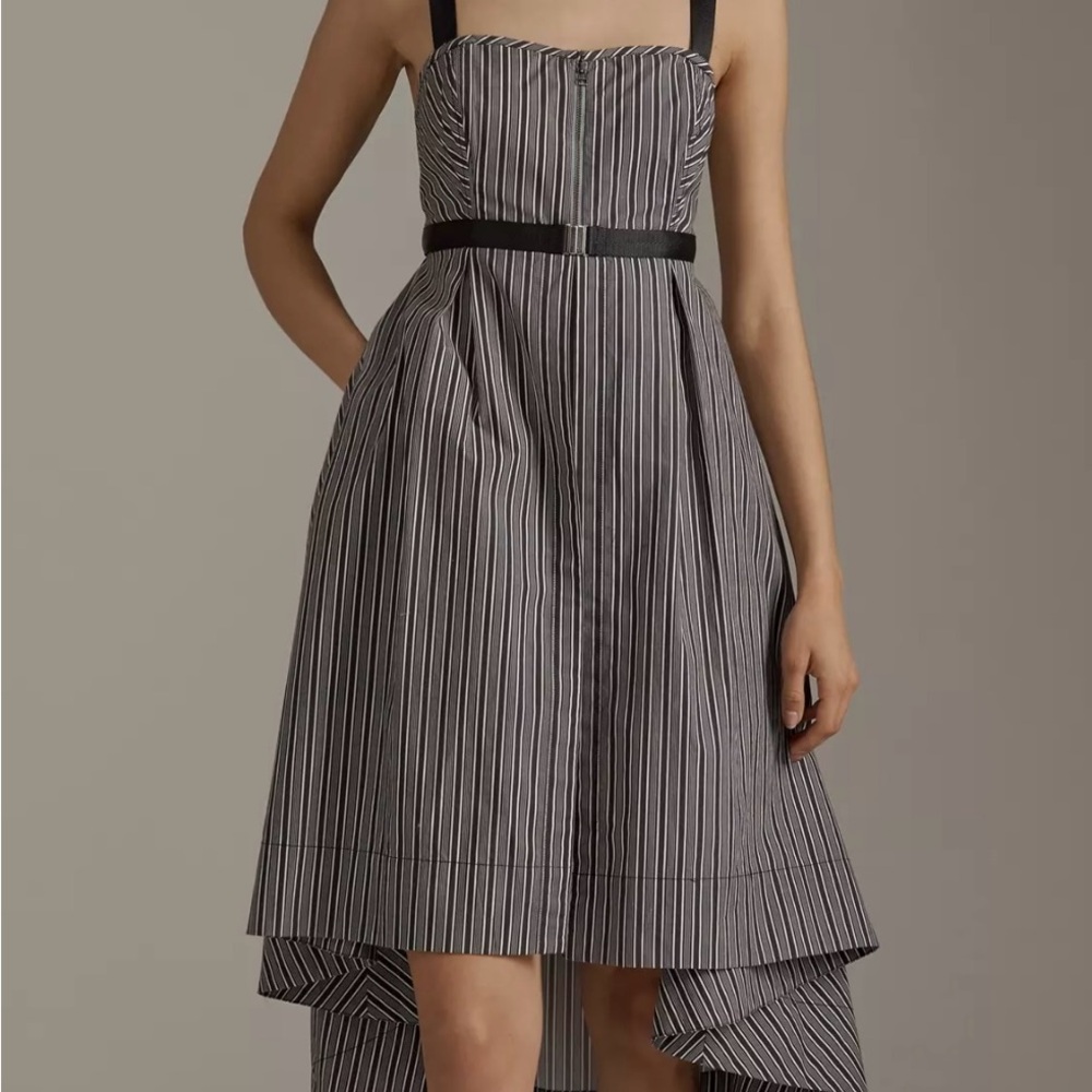 Striped Black and White Dress